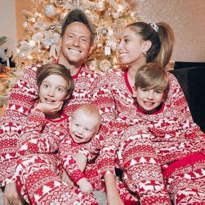 Reindeer Cheer Little Sleepies Family matching pajamas 4 total sets